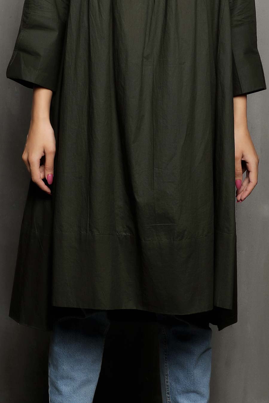 ARYAN - Olive Green Tunic Dress