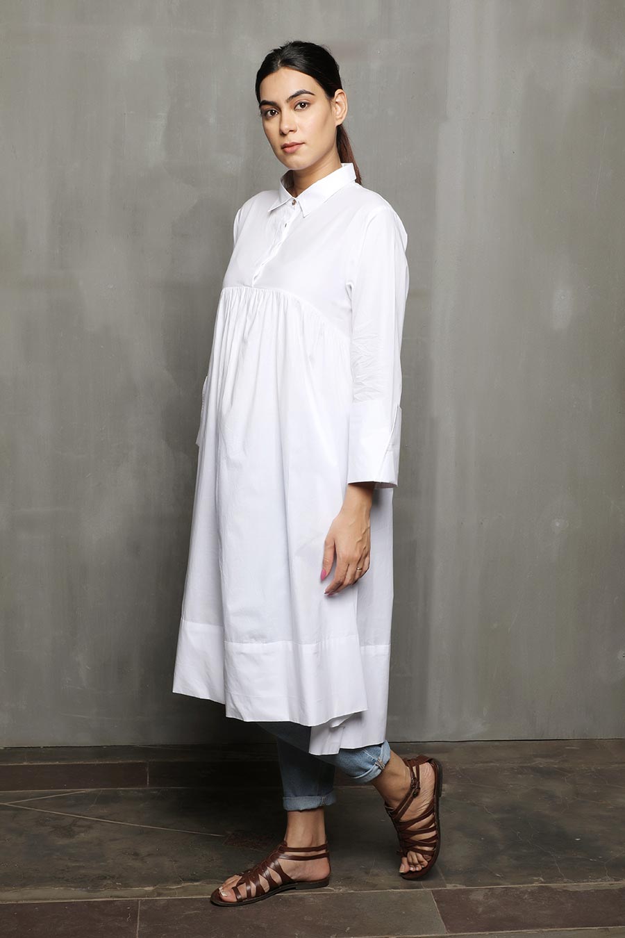 ARYAN - White Tunic Dress
