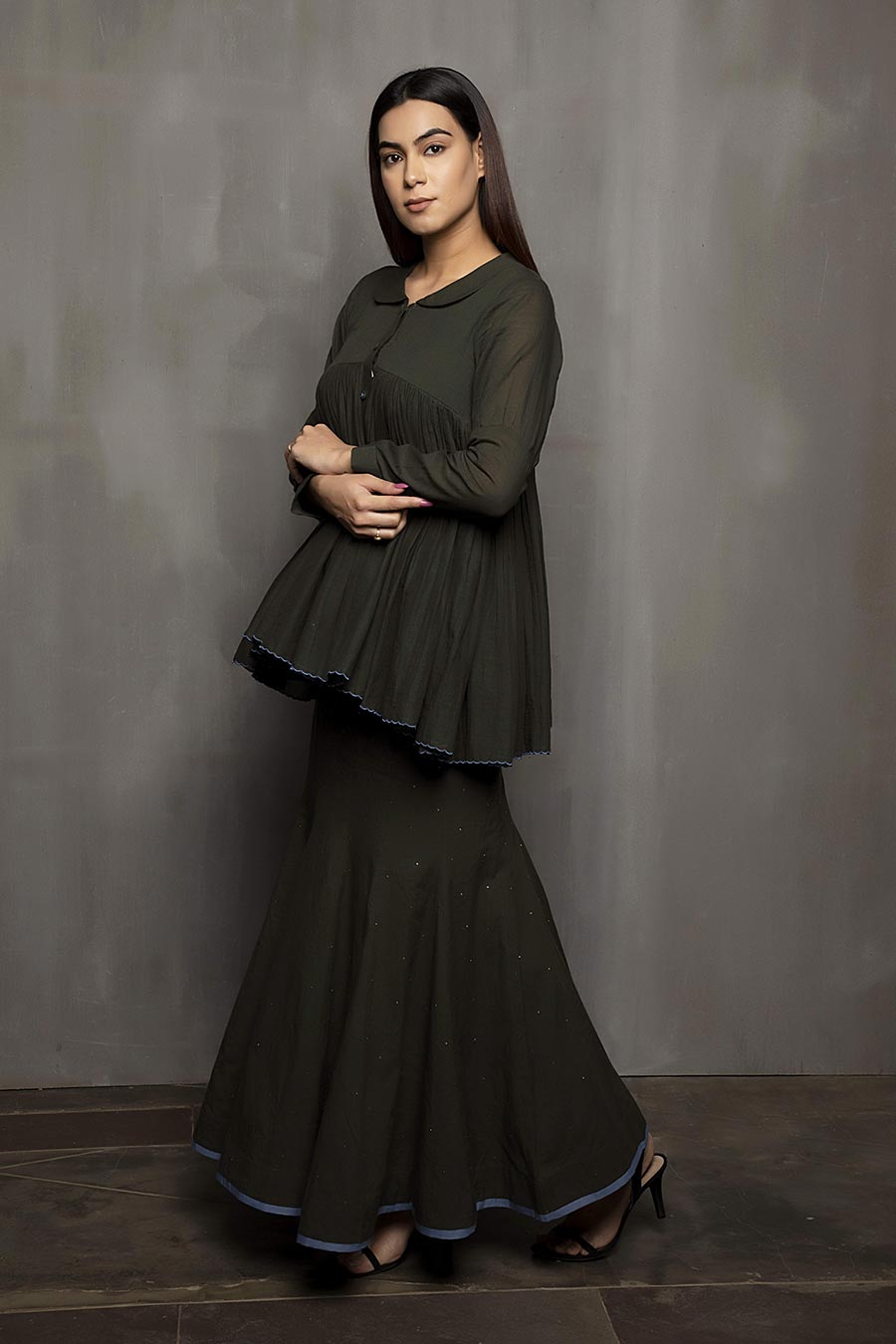 SAISA - Green Top & Skirt Co-Ord Set