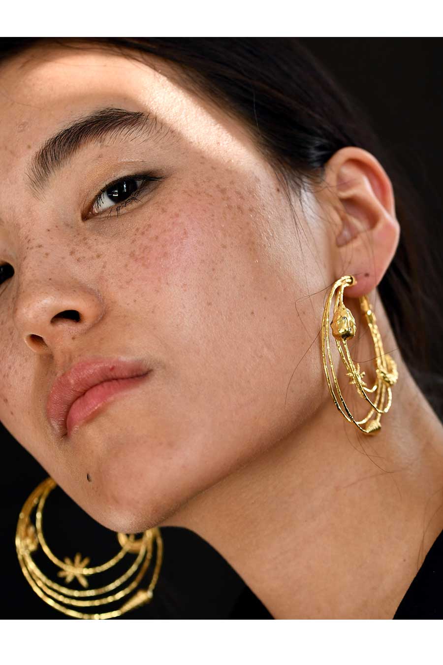 Starry Night Hoop Dangle Earrings
