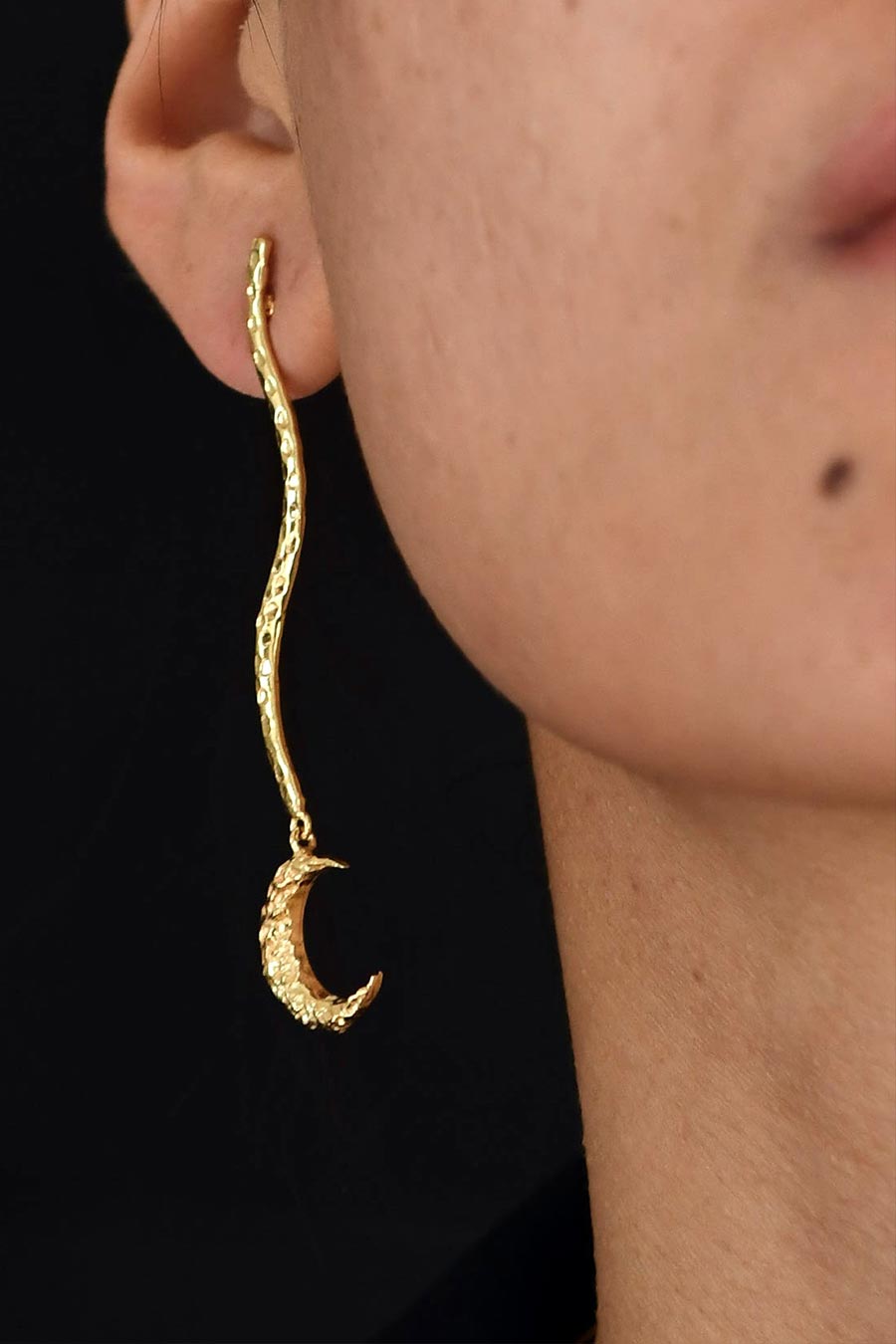 Moon & Star Dangle Earrings