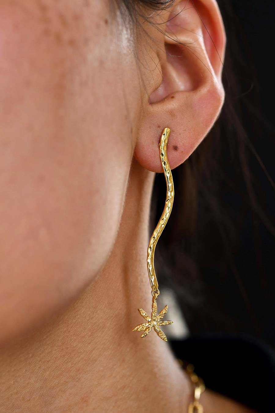 Moon & Star Dangle Earrings