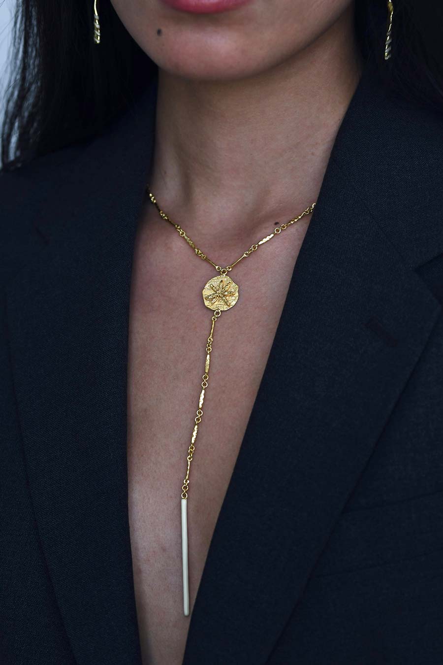 Milky Star Long Necklace