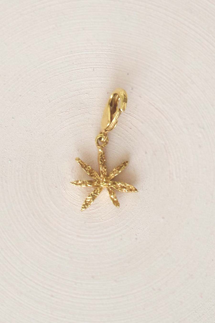 Textured Cinnamon Star Charm Pendant