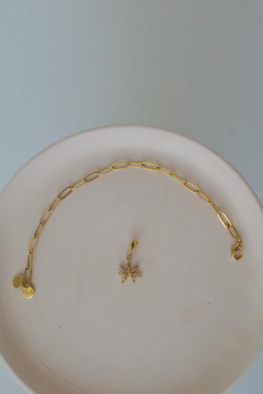 Textured Cinnamon Star Charm Pendant