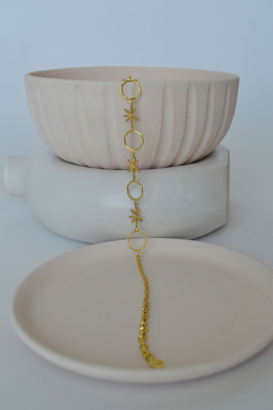 Linked Cinnamon Choker Chain Necklace