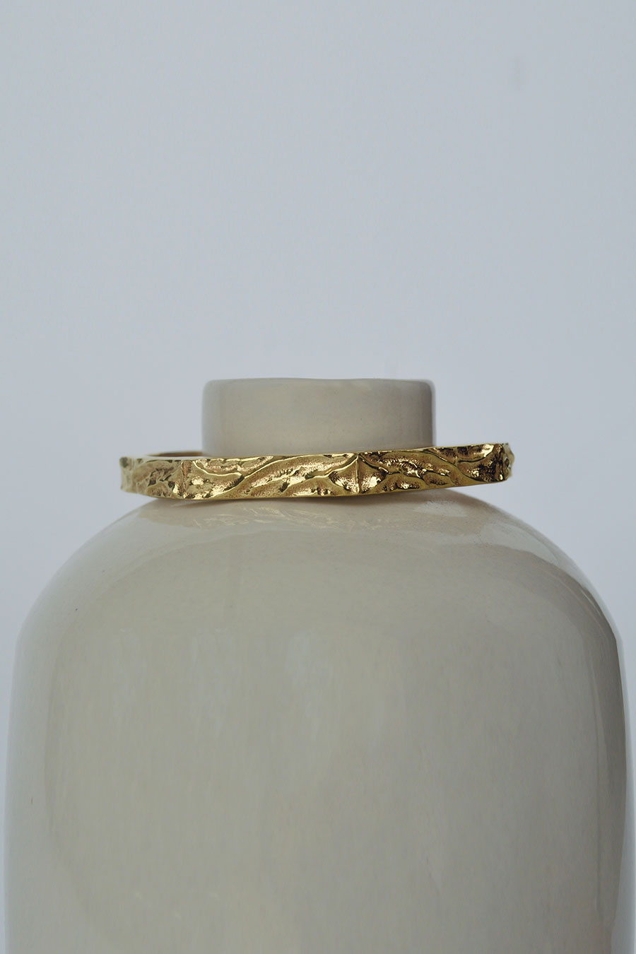 Textured Hexagonal Bangle Bracelet