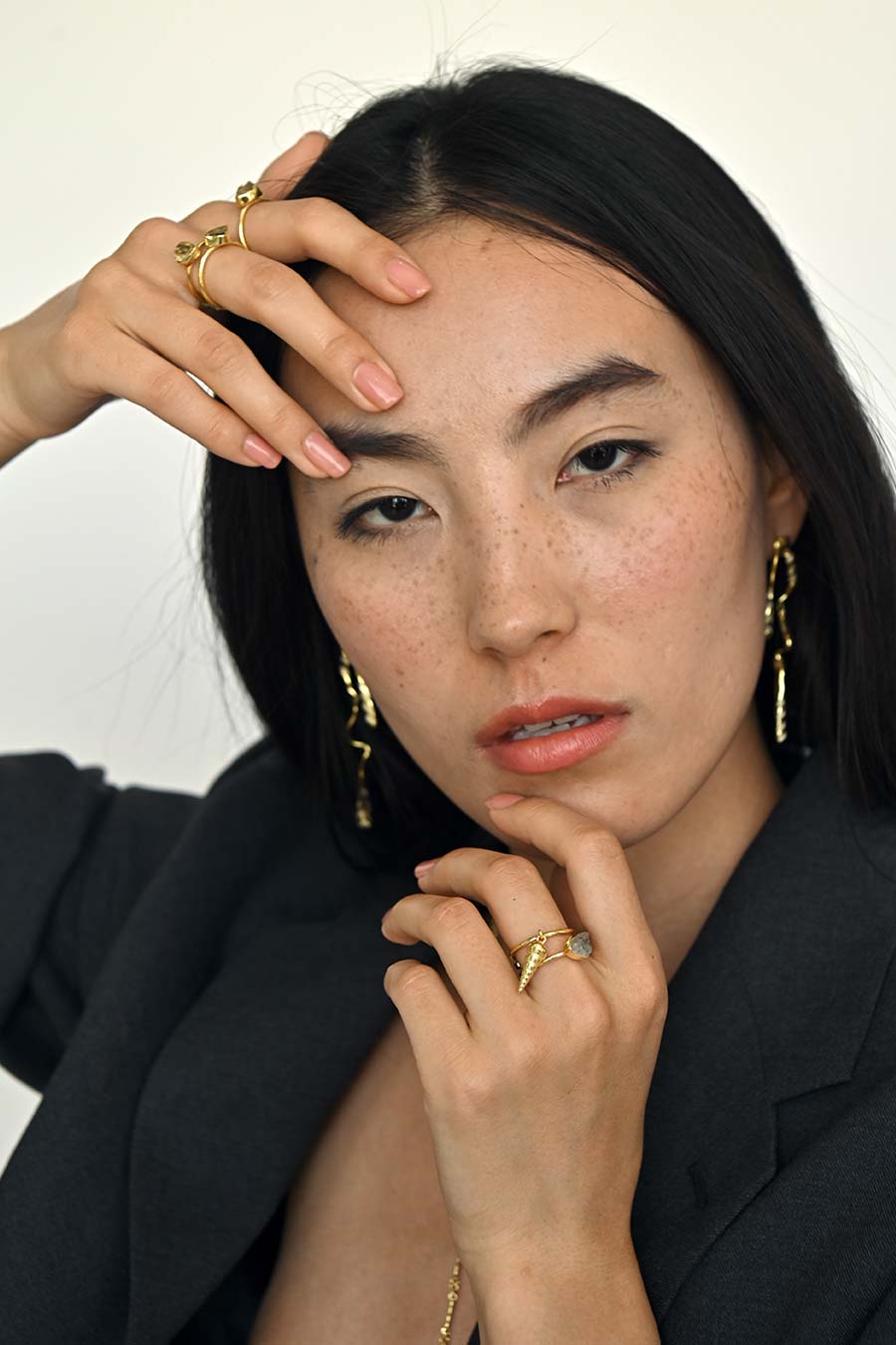 Pearl & Shell Adjustable Rings (Set of 2)