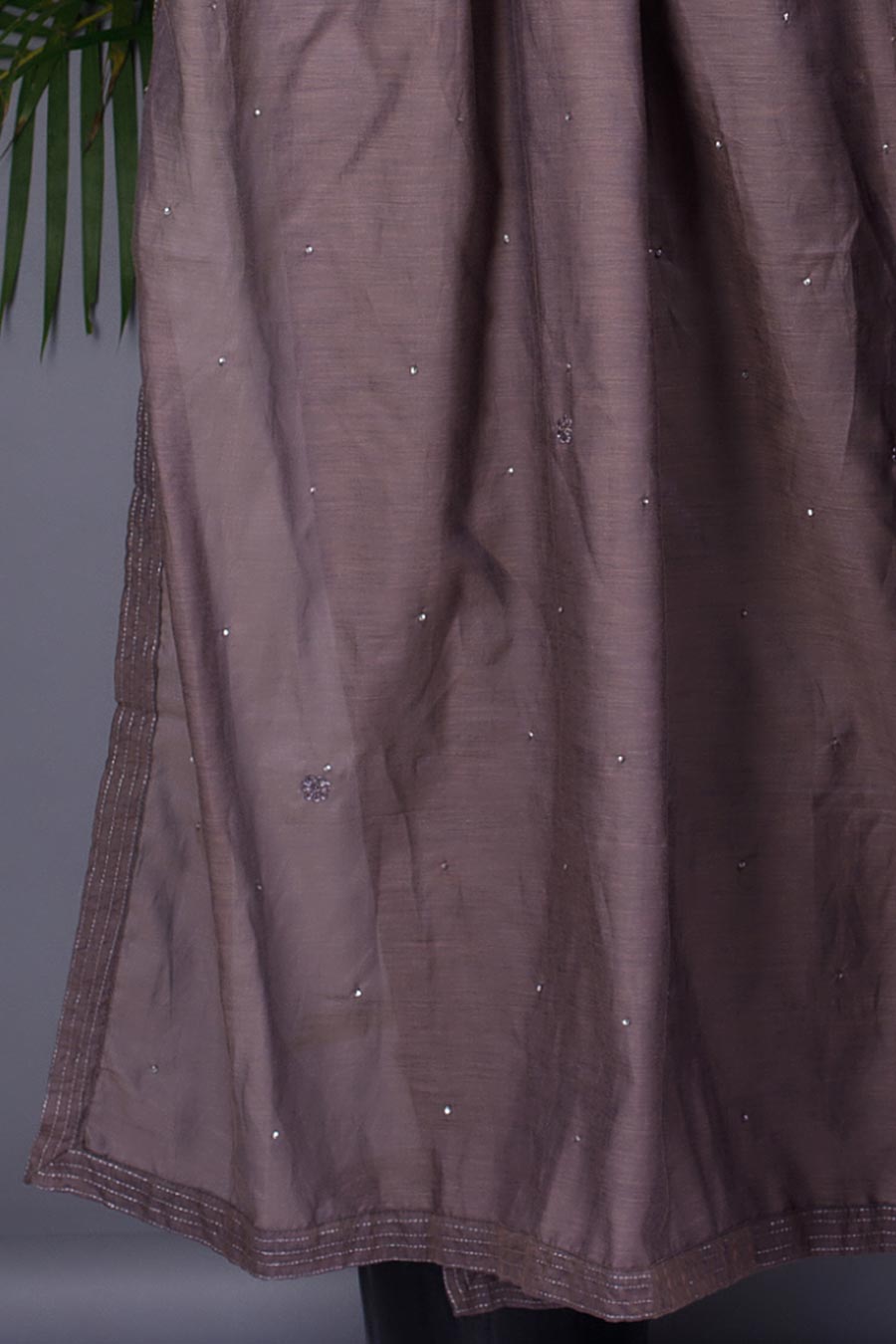 Slate Grey Embroidered Kurta Set