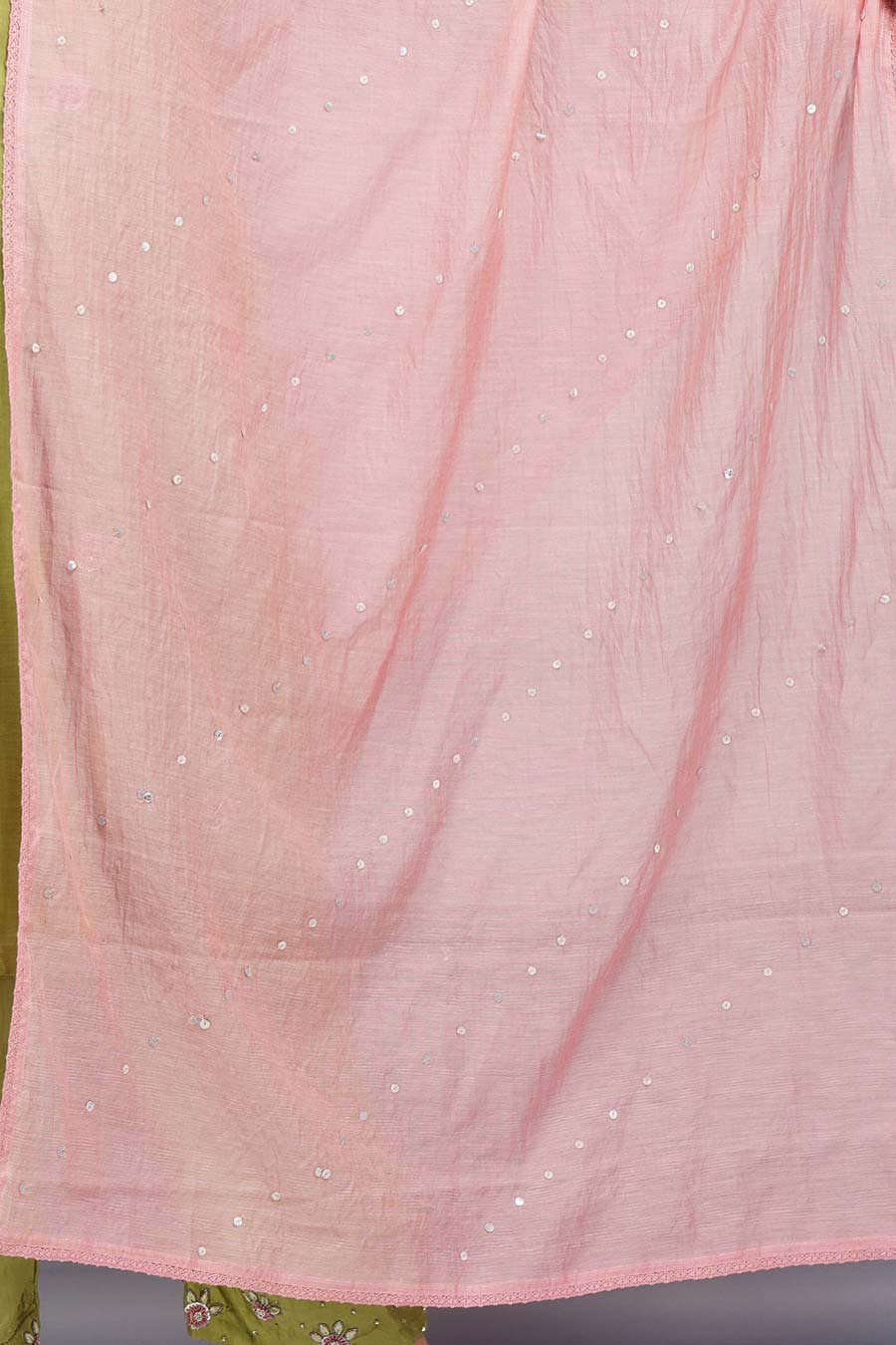 Pink Chanderi Embroidered Dupatta