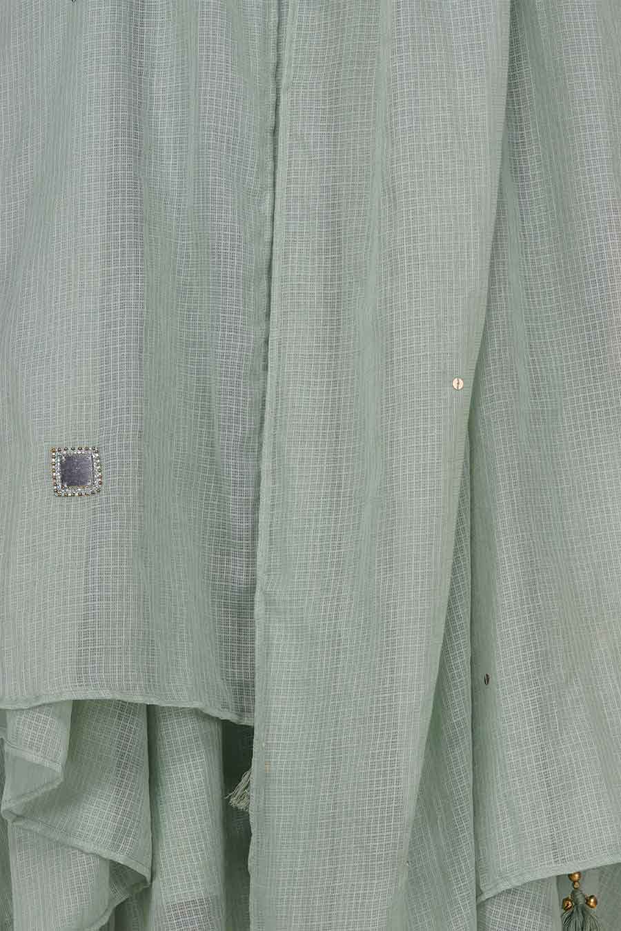 Rosemary Organza Embroidered Dupatta