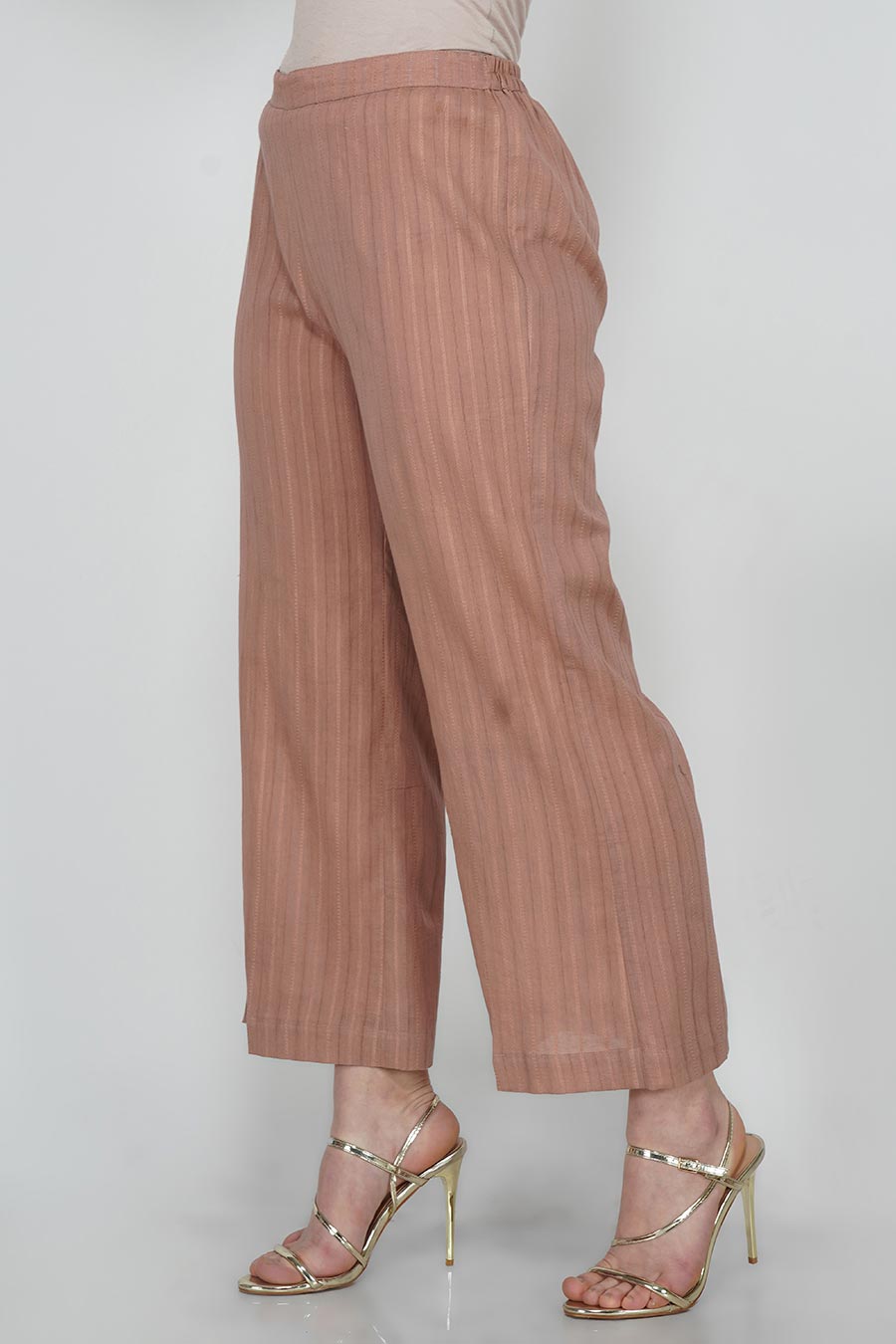Sepia Kurta & Pants Set With Slip