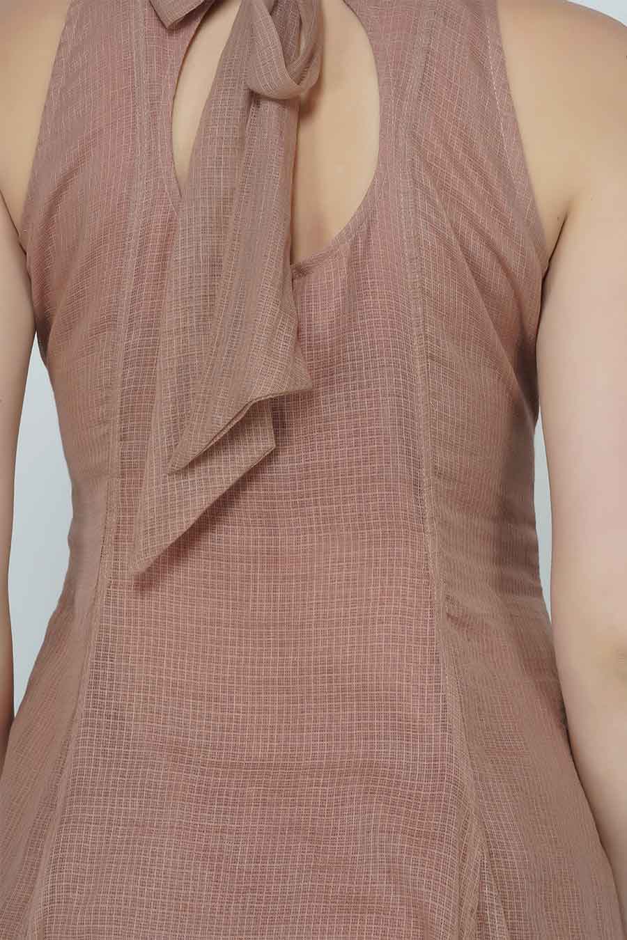 Sepia Kurta & Pants Set With Slip