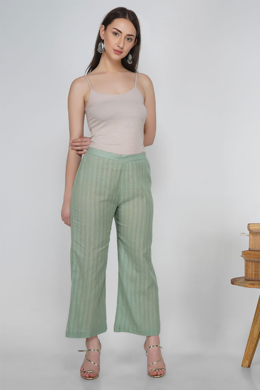 Rosemary Leno Cotton Striped Pants