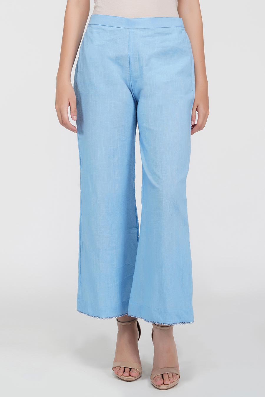 Blue Flared Kurta & Pants Set