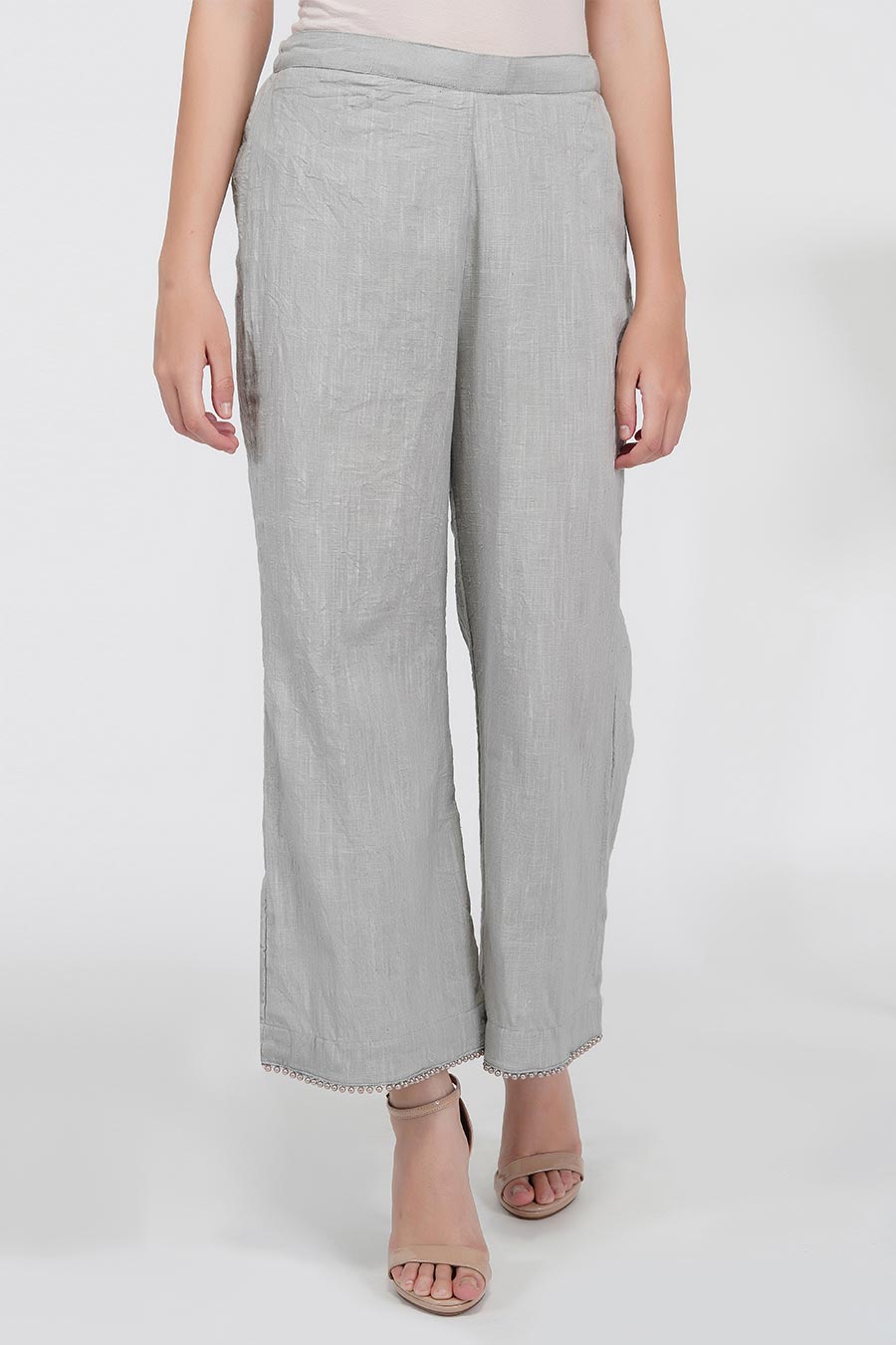 Grey A-Line Kurta & Pants Set
