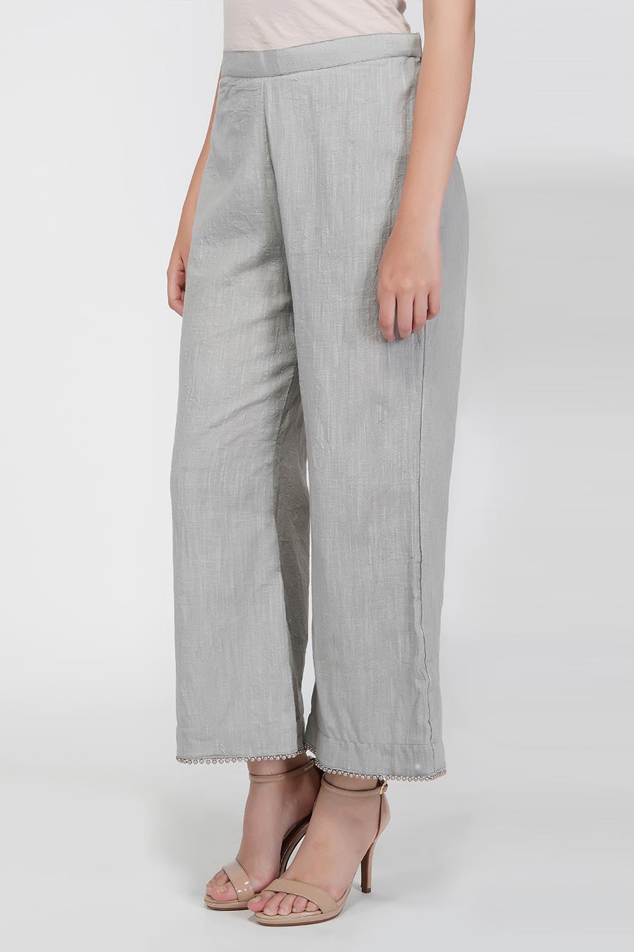 Grey A-Line Kurta & Pants Set