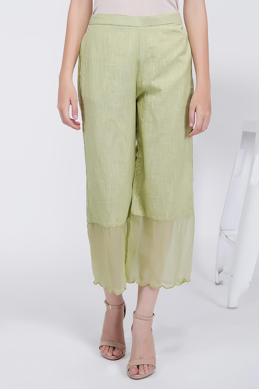 Green A-Line Kurta & Pants Set