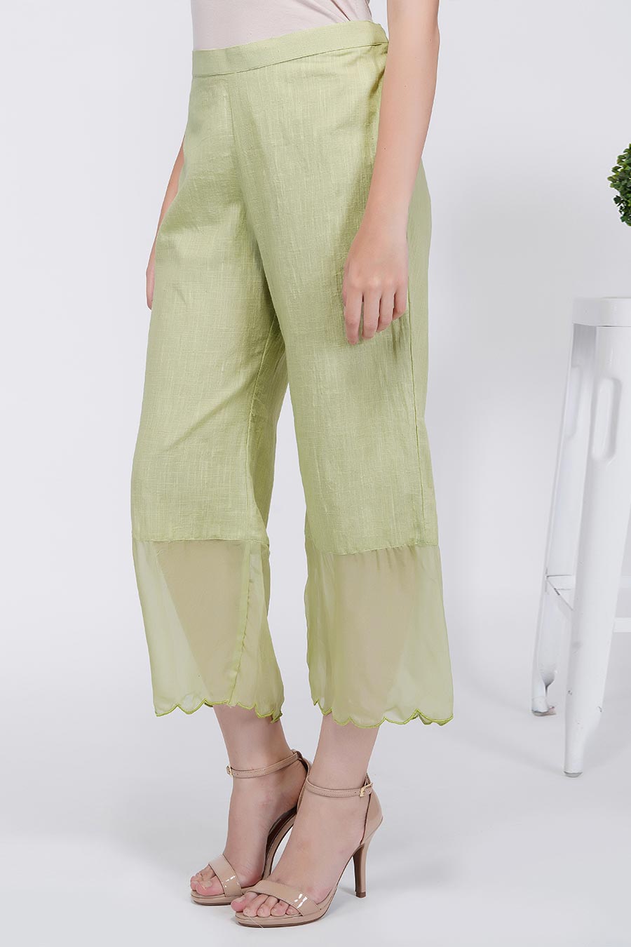 Green A-Line Kurta & Pants Set