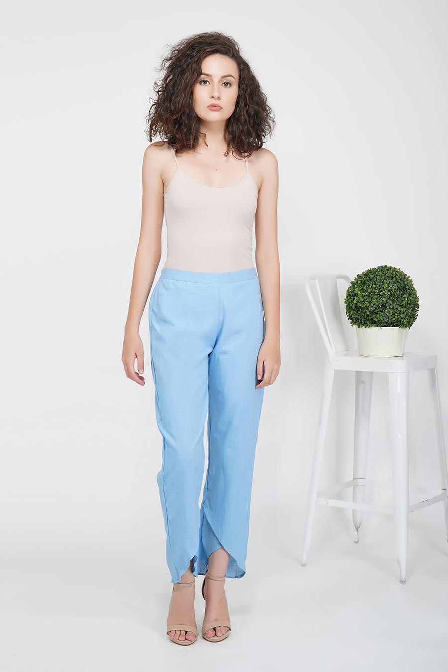 Blue Tulip Hemline Cotton Pants