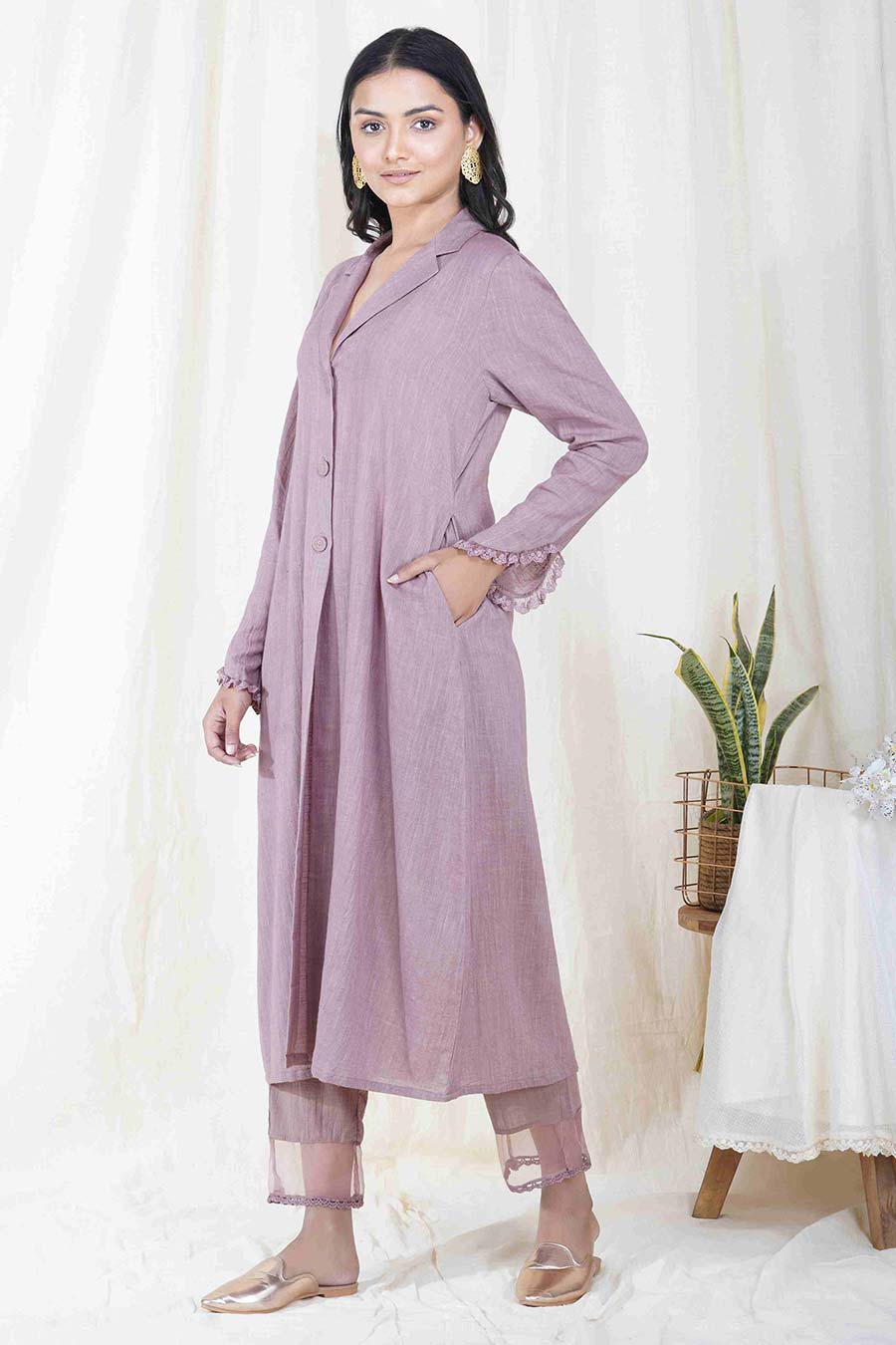 Rosewood Jacket Kurta & Pant Co-ord Set