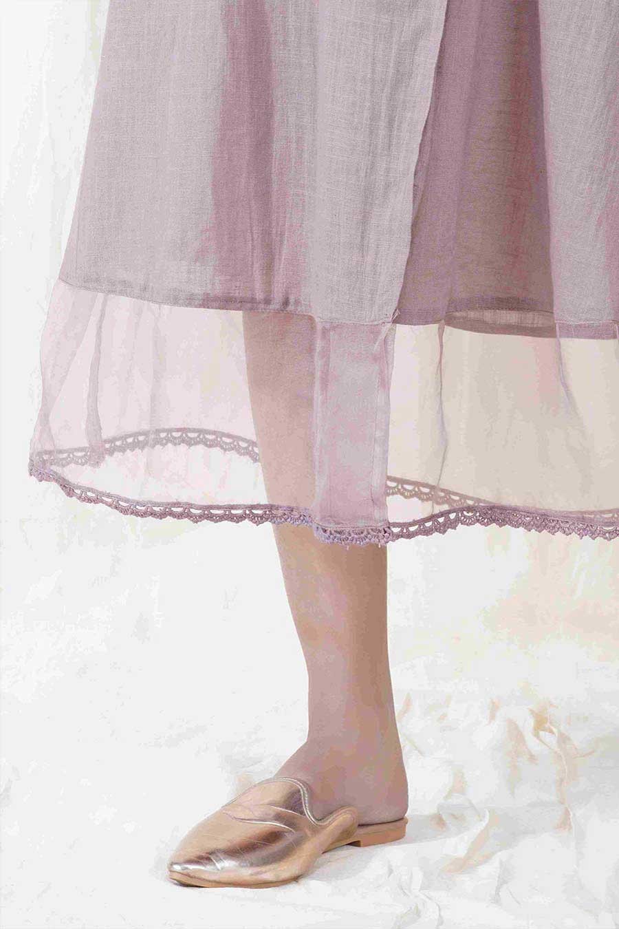 Rosewood Cotton Tie-Up Midi Dress