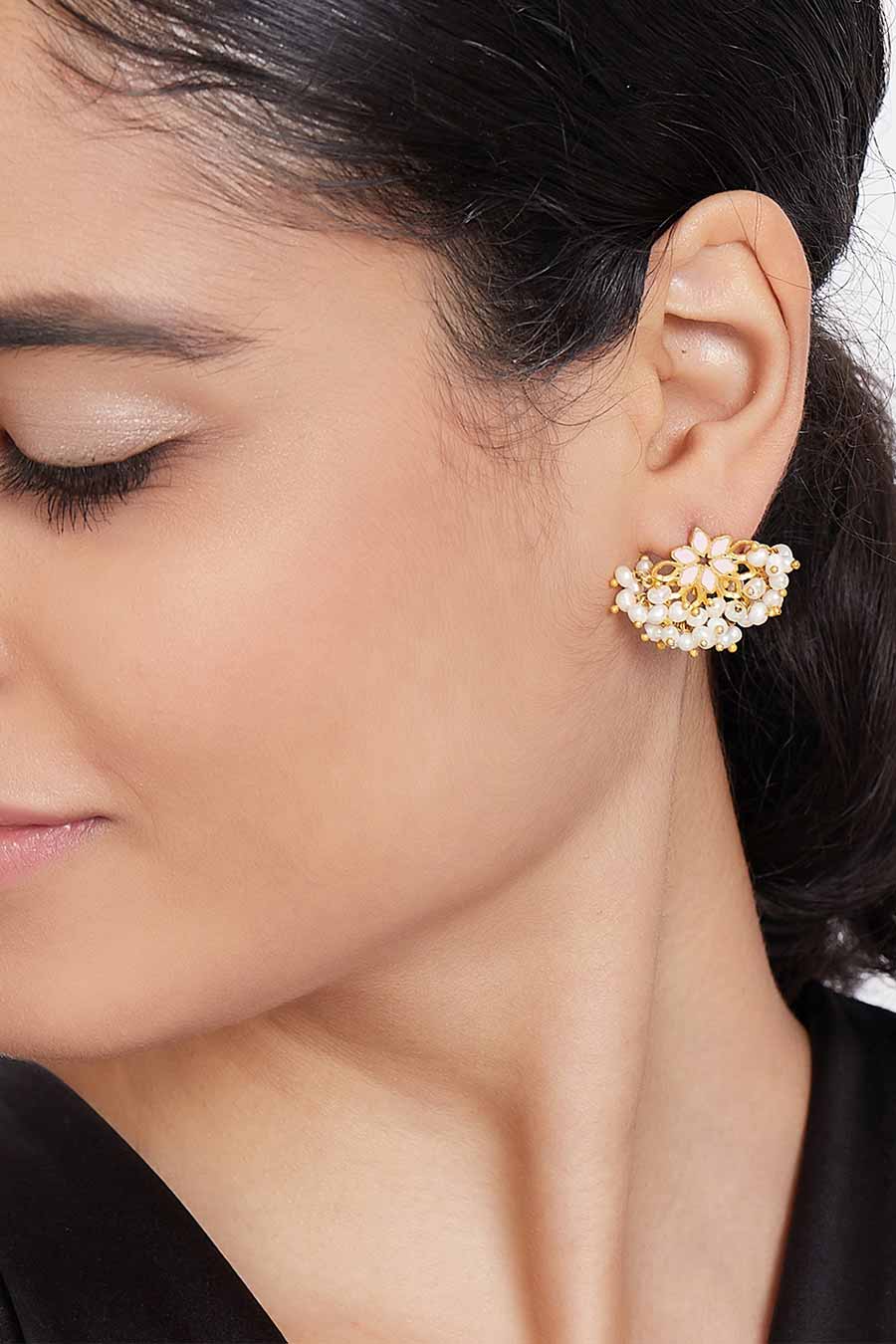 Pink Champagne Stud Earrings
