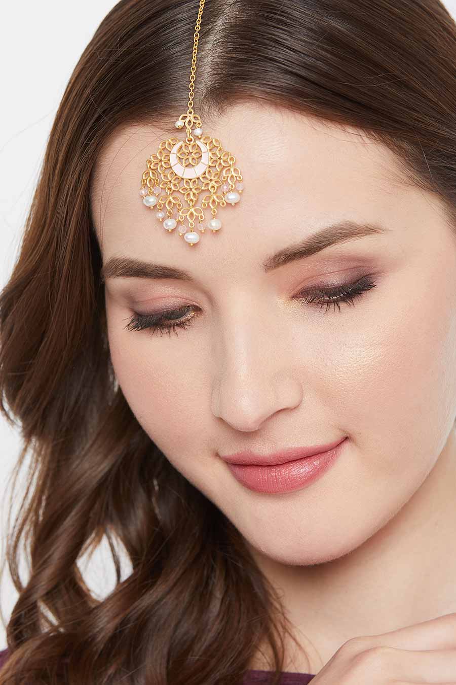 Pink Moon Maang Teeka